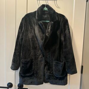Women's Black Faux Fur Coat